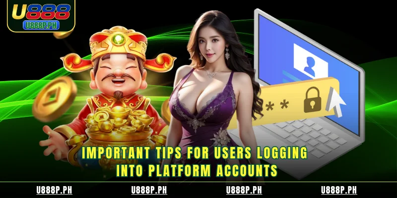 Important tips for users logging into platform accounts